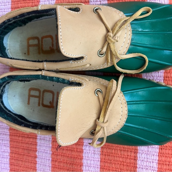 GUC Green and Tan size 8 duck shoes for rainy days, gardening. Classic - Picture 9 of 9